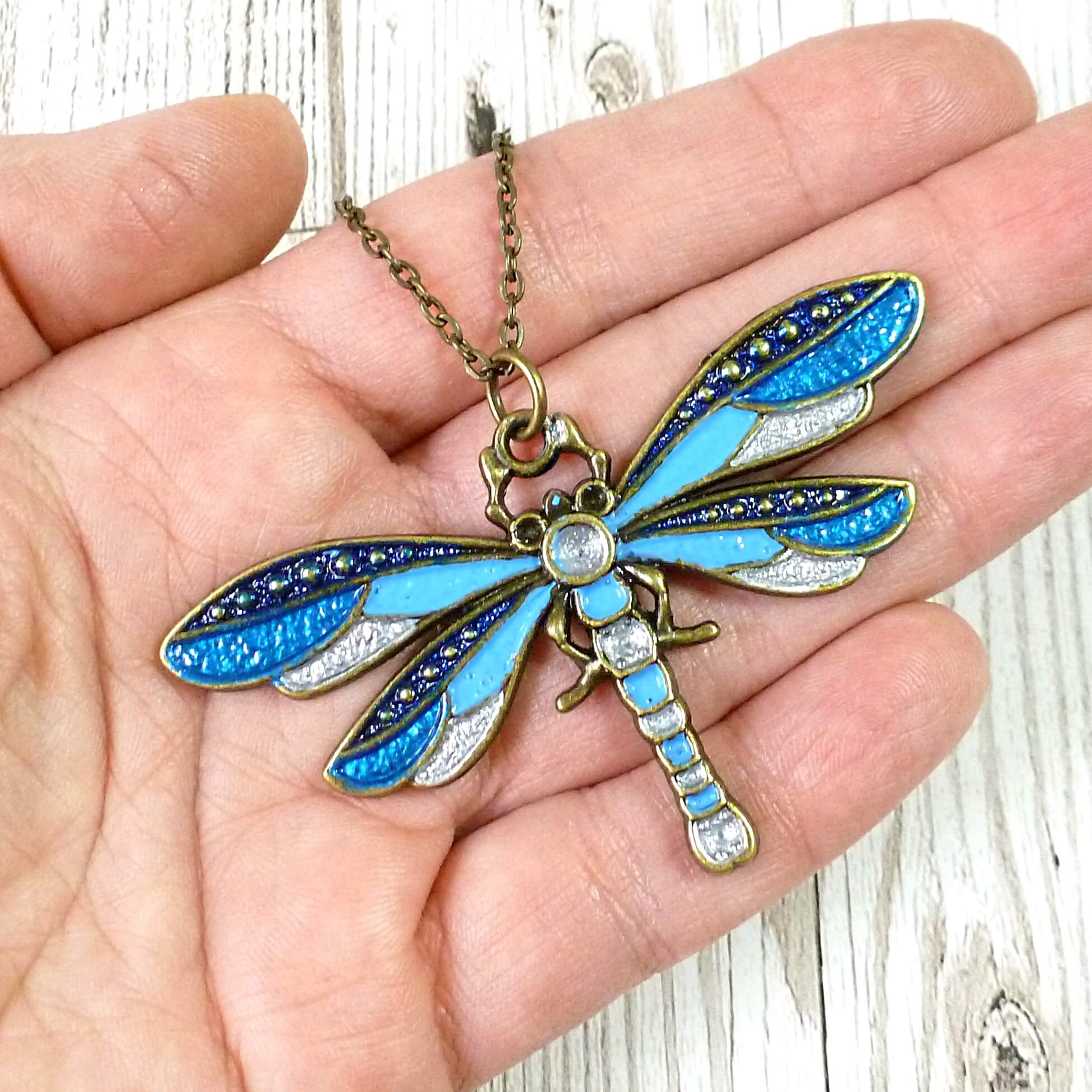 Opal Dragonfly Necklace – Celtic Crystal Design Jewelry