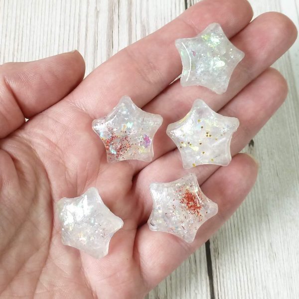 Sparkly Star Resin Pins