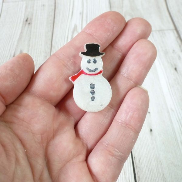 Resin Snowman Pin