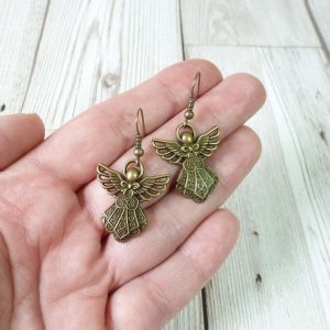 Bronze Angel Earrings