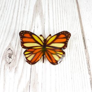 Orange Butterfly Brooch