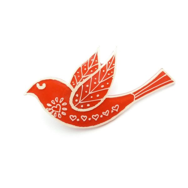 Red Folk Art Bird