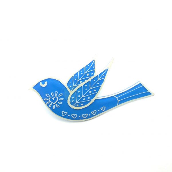 Blue Folk Art Bird