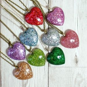 Large Glitter Hearts