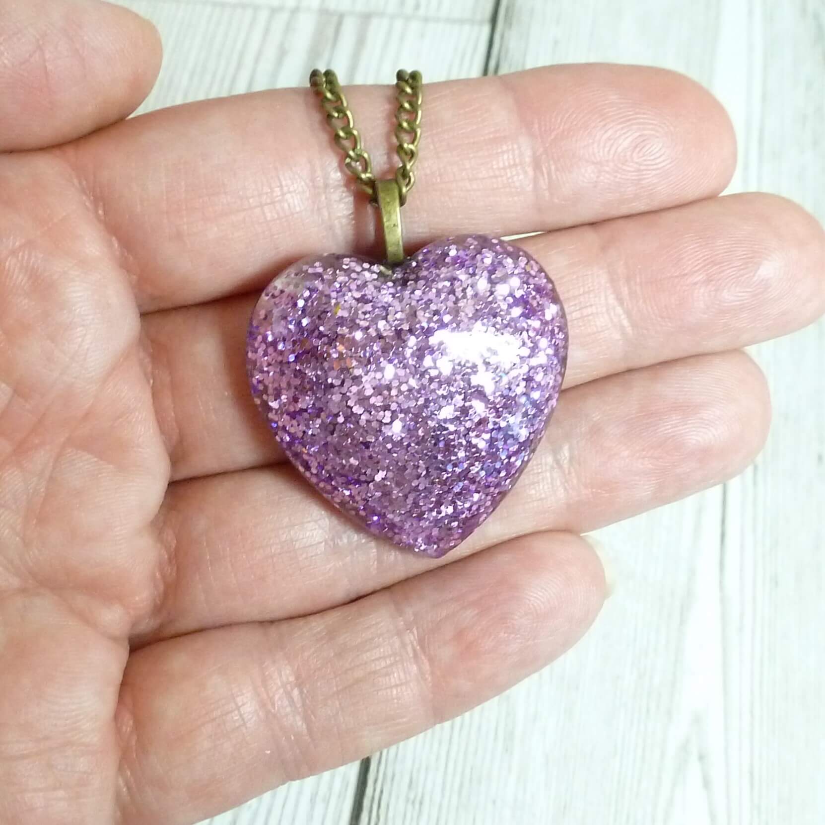Heart Glitter Pendant