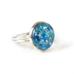 Blue Speckles Ring 2