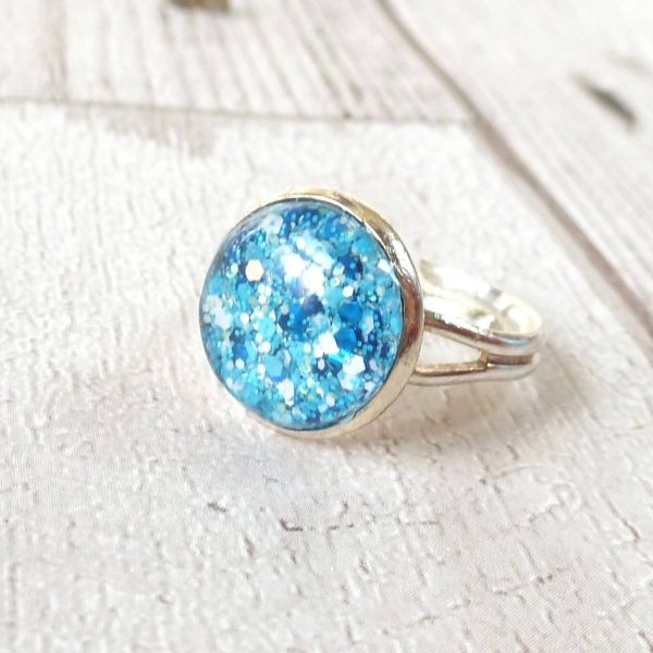 Blue Speckles Ring