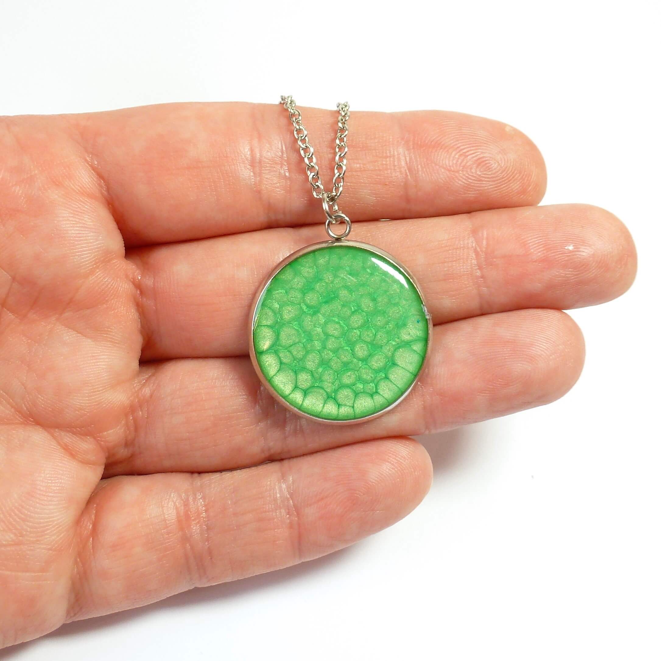TI SENTO Sterling Silver Station Necklace with Cubic Zirconia and Gree -  JewelsbyTashne
