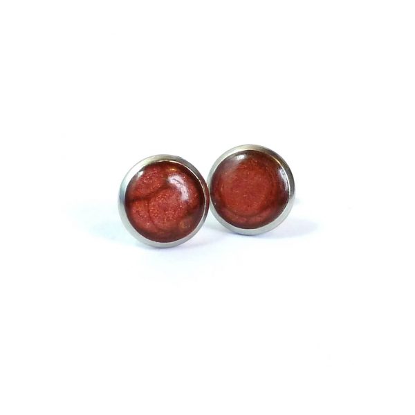 10mm Red Steel Studs on white