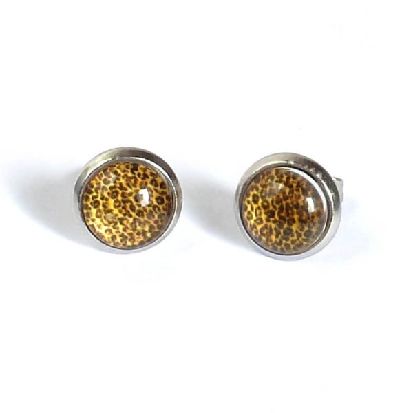 10mm gold studs on white
