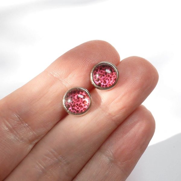 10mm pink studs on hand