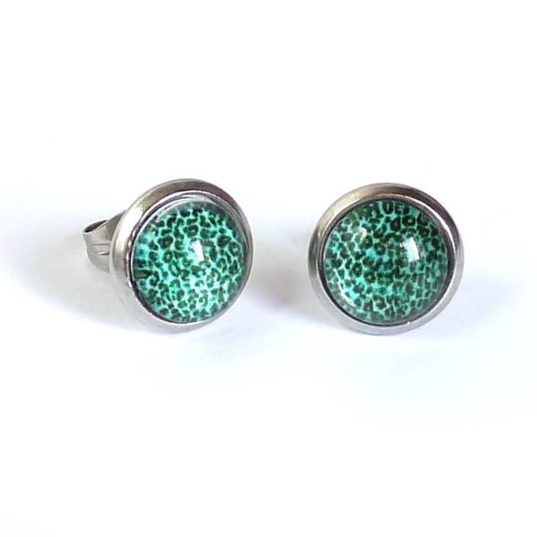 10mm sea green studs on white