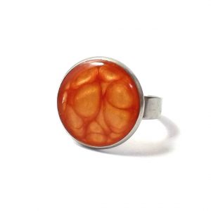 Orange 18mm Steel ring on white