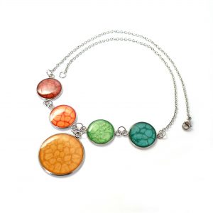 5 Bezel rainbow pendant with large central bezel img 2